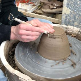 bespoke pottery being worked on