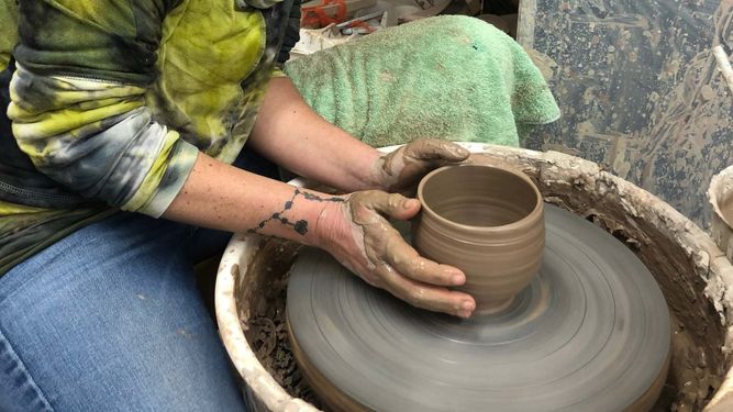 bespoke pottery being created